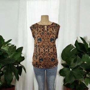 💋The Limited Black and Brown Paisley Blouse💋